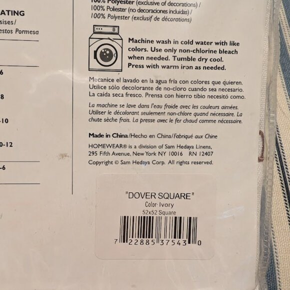 NIP! Fall Themed Embroidered Easy Care Tablecloth - Picture 5 of 5